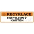 Recyklace nápojový karton, samolepka 290 x 100 x 0,1 mm