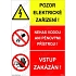 Pozor elektrické zařízení, samolepka 297 x 420 x 0,1 mm A3