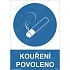Kouření povoleno, plast 148 x 210 x 0,5 mm A5