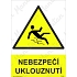 Nebezpečí uklouznutí, samolepka 210 x 297 x 0,1 mm A4