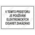 V tomto prostoru je používání elektronických cigaret zakázáno, plast 148 x 105 x 0,5 mm A6