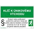 Klíč k únikovému východu, plast 150 x 100 x 1,1 mm, fotoluminiscenční