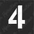 Šablona číslice 4, plast 235 x 235 x 0,5 mm výška číslice 160 mm
