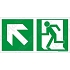 Nouzový východ vlevo nahoru, samolepka 200 x 100 x 0,4 mm, fotoluminiscenční