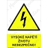Vysoké napětí životu nebezpečno, plast 148 x 210 x 2 mm A5