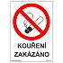 Kouření zakázáno, samolepka 148 x 210 x 0,1 mm A5