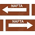 Nafta, samolepka 65 x 31 x 0,1 mm vpravo