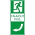 Táhnout vlevo, samolepka 100 x 200 x 0,4 mm, fotoluminiscenční