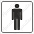 WC muži, samolepka 80 x 80 x 0,1 mm, inverzní