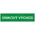 Únikový východ, plast 300 x 75 x 1,1 mm, fotoluminiscenční