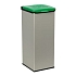 Sada 3 ks plastových odpadkových košů Monti na tříděný odpad, objem 3 x 85 l, zelená