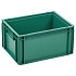 Plastová Euro přepravka Manutan Expert, zelená, 214 x 300 x 400 mm, 19 l