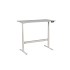 Výškově nastavitelný kancelářský stůl Manutan Expert, 140 x 80 x 62,5 - 127,5 cm, rovné provedení, ABS 2 mm, světle šedá