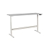 Výškově nastavitelný kancelářský stůl Manutan Expert, 200 x 80 x 62,5 - 127,5 cm, rovné provedení, ABS 2 mm, světle šedá
