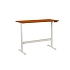 Výškově nastavitelný kancelářský stůl Manutan Expert, 160 x 80 x 62,5 - 127,5 cm, rovné provedení, ABS 2 mm, třešeň