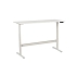 Výškově nastavitelný kancelářský stůl Manutan Expert, 180 x 80 x 62,5 - 127,5 cm, rovné provedení, ABS 2 mm, bílá