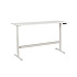 Výškově nastavitelný kancelářský stůl Manutan Expert, 200 x 80 x 62,5 - 127,5 cm, rovné provedení, ABS 2 mm, bílá