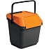 Odpadkový koš EasyMax 35 l černý/oranžový