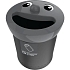 Odpadkový koš Smiley Face 52 l na plechovky černý