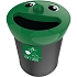 Odpadkový koš Smiley Face 52 l na bioodpad černý/zelený