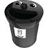 Odpadkový koš Smiley Face 52 l na smíšený odpad černý