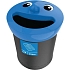 Odpadkový koš Smiley Face 52 l na papír černý/modrý