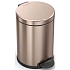 Kulatý odpadkový koš s nožním pedálem 4,5 l Simpele Human, barva: růžově zlatá