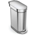 Odpadkový koš Slimline 45 l Simpele Human, barva: stříbrná