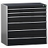 Dílenská zásuvková skříň Bott Cubio 200, 100 x 105 x 65 cm, 6 zásuvek, šedá-antracit