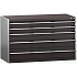 Dílenská zásuvková skříň Bott Cubio 200, 80 x 130 x 65 cm, 5 zásuvek, šedá-antracit