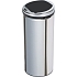 Bezdotykový kovový odpadkový koš, objem 42 l, stříbrný