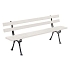Parková lavička Oriental s opěradlem, bílá