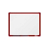 Bílá magnetická tabule boardOK, 60 x 45 cm, červená