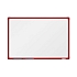 Bílá magnetická tabule boardOK, 90 x 60 cm, červená