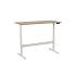 Výškově nastavitelný kancelářský stůl Manutan Expert, 160 x 80 x 62,5 - 127,5 cm, rovné provedení, ABS 2 mm, dub