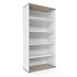 Vysoká skříň Viva, 179 x 90 x 42 cm, otevřená, dub sonoma/bílá