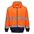 Reflexní mikina Elfi Hi-Vis na zip, oranžová/modrá, vel. 3XL