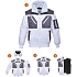 Dvoubarevná bunda Pilot, bílá, vel. 4XL