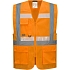 Reflexní vesta Executiv Glowtex Hi-Vis se zipem Ezee, oranžová, vel. XL