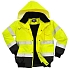 Reflexní nepromokavá bunda Bomber Contrast Hi-Vis, žlutá/černá, vel. XL