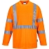 Reflexní tričko s dlouhým rukávem Pocket Hi-Vis, oranžové, vel. 4XL