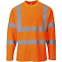 Reflexní tričko s dlouhým rukávem Cotton Plus Hi-Vis, oranžové, vel. M