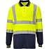 Reflexní polokošile s dlouhým rukávem Plus Hi-Vis, žlutá/modrá, vel. L