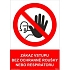 Zákaz vstupu bez ochrany dýchacích cest, plast, 297 x 210 x 0,5 mm, A4