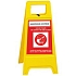 Příkaz používej ochranu dýchacích cest, výstražný stojan s potiskem, 630 x 300 x 20 mm