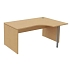 Kancelářský stůl Manutan Expert, 72 x 160 x 110 cm, pravé provedení, buk