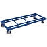 Transportní plošina bez ložné plochy, do 500 kg, modrá, termoplastická kola, 168 x 88 x 30,5 cm