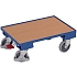Transportní plošina Euro systém, do 250 kg, 10mm hrana, 61 x 41,5 x 23,5 cm, modrá
