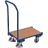Plošinový vozík Euro s madlem, do 250 kg, 74 x 41,5 x 100 cm, modrý