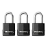 Set visacích zámků z vrstvené oceli Master Lock Excell 48mm, 3ks